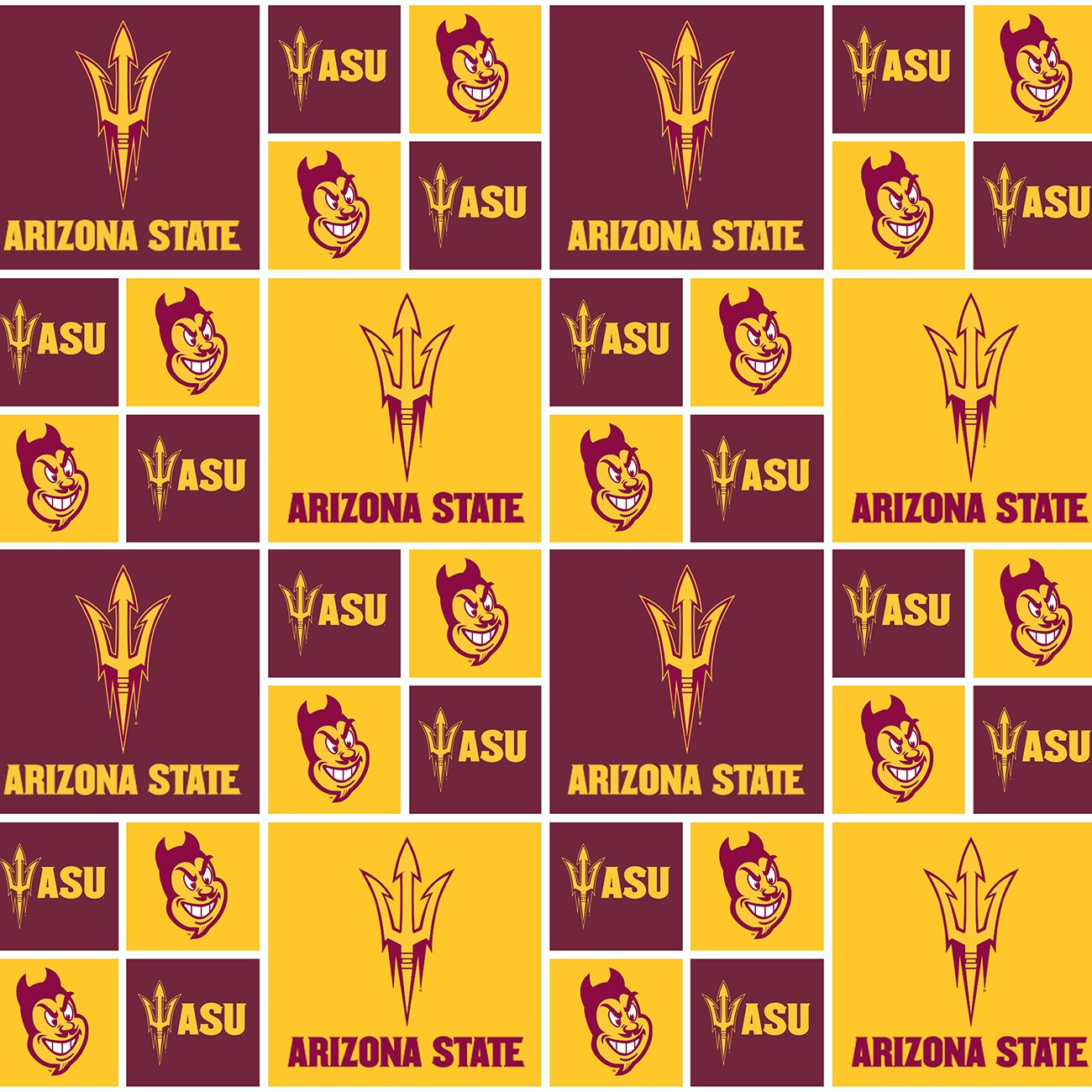 NCAA Arizona State Block Cotton
