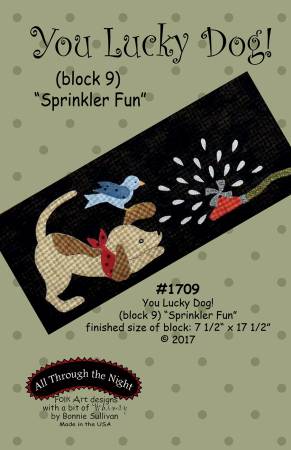 You Lucky Dog 9 Sprinkler Fun Block of the Month