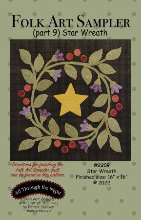 Folk Art Sampler Part 9 Star Wreath