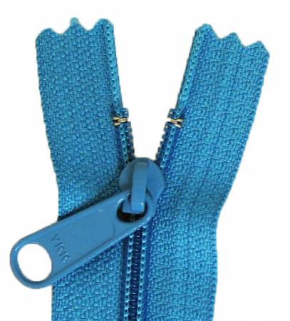 14in Teal Zipper Closed End