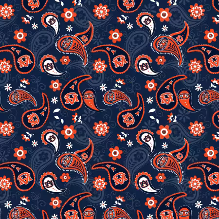 Auburn University Paisley Cotton