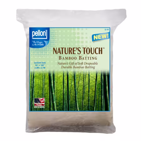 Pellon Natures Touch Bamboo Blend Batting w/Scrim Queen-Sized 90in x 108inin