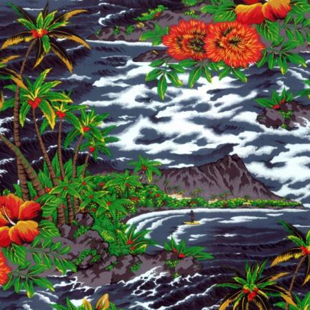 Charcoal Tropical Island
