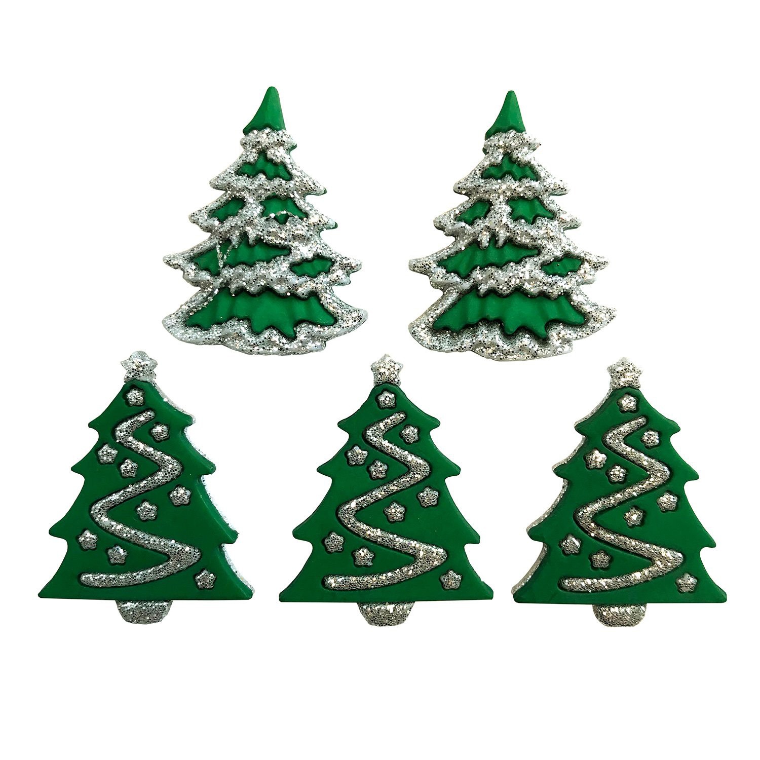 Glitter Trees Buttons