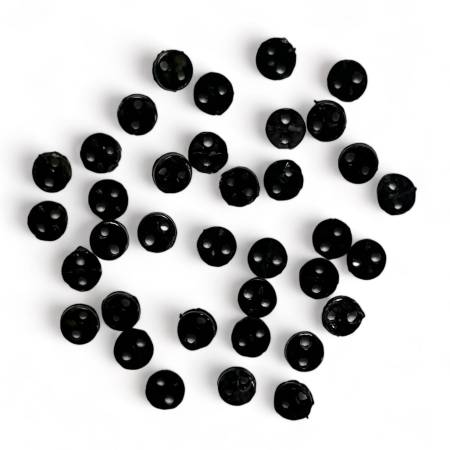 Micro Black 2 hole buttons
