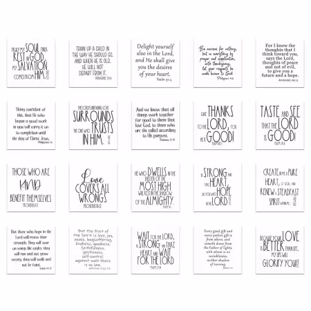 20 Precut Bible Verse Quilt Squares 5in