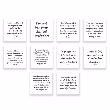 10 Precut Bible Verse Quilt Squares 5in