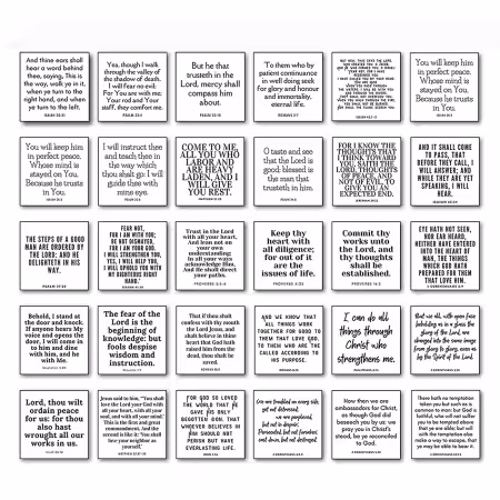 30 Precut Bible Verse Quilt Squares 3-1/2in