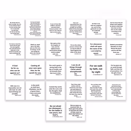 26 Precut Bible Verse Quilt Squares 3-1/2in