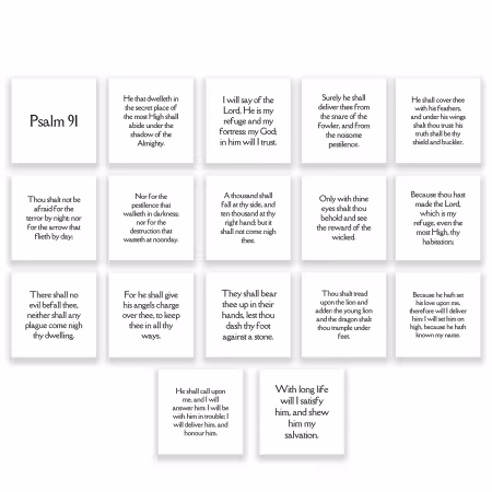 17 Psalm 91 Precut Quilt Square Set 3-1/2in