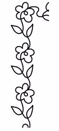 Quilt Stencil Continuous Floral Border 3in