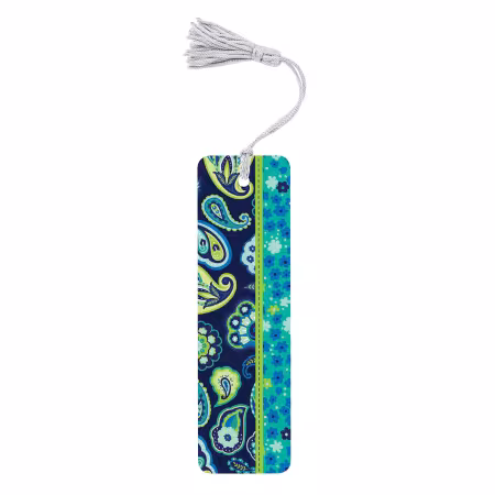 Bookmark Blue Green Paisley