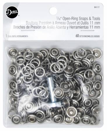 Dritz Heavy Duty Snap Fastener Kit, 7 Sets, Nickel