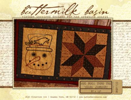 Mug Rugs Thru the Year Block of the Month January