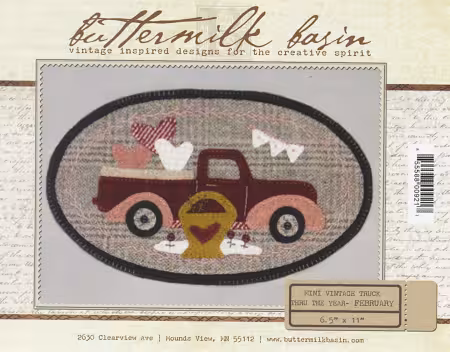Mini Vintage Truck Thru The Year - February 6-1/2in x 11in