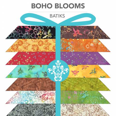 Fat Quarter Bundle Batik Boho Blooms, 33pcs/bundle