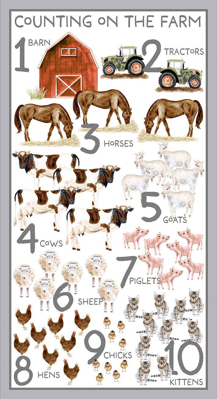 white Counting Panel 24 Inch repeat