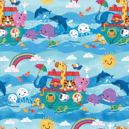 Blue Noah's Ark 12 Inch repeat