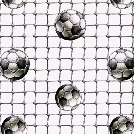 White Soccer Balls and Nets 6 Inch repeat