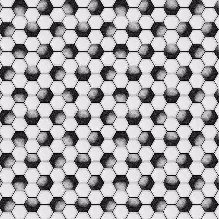 White Soccer Ball Pattern 2.4 Inch repeat
