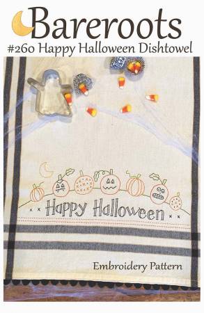 Happy Halloween Dishtowel Embroidery Pattern