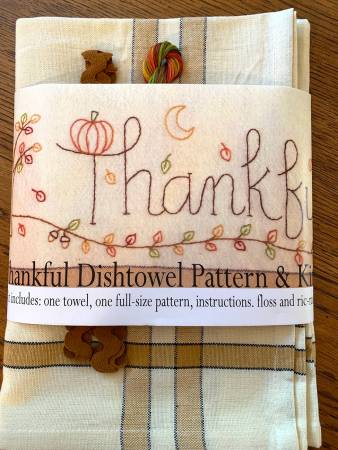 Thankful Dishtowel Pattern and Floss Kit