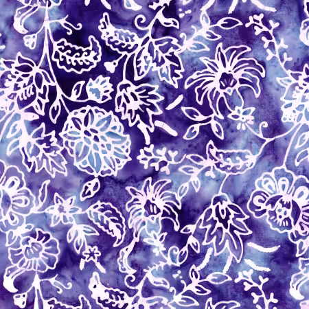 Batiks Victorian Garden Dusty Periwinkle