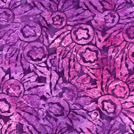 Batiks Bedazzled Roses Grape Soda