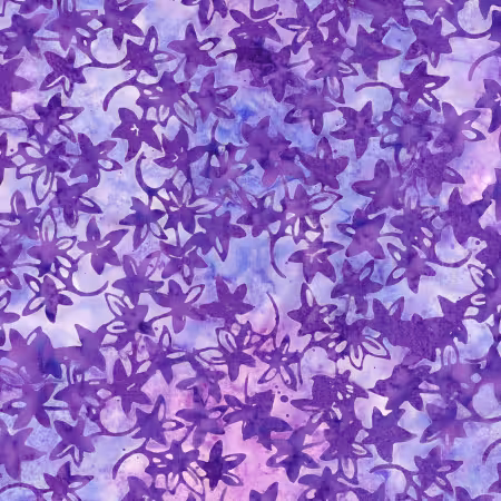Batiks Bedazzled Leaves Purple Haze
