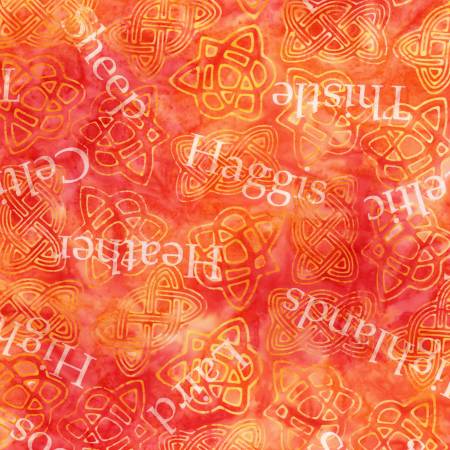 Batiks A Touch of Celtic Soft Coral