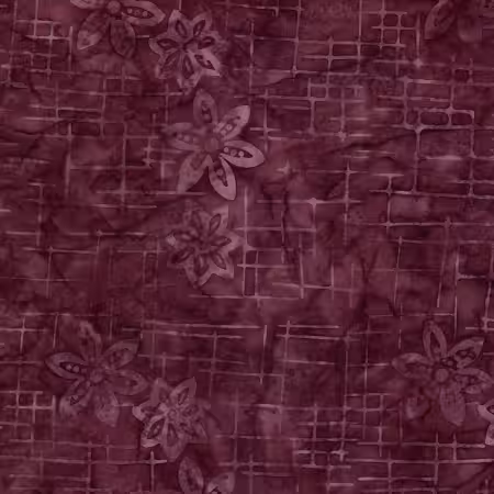 Expressions Batiks Floral Grid Japanese Maple