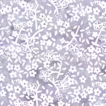 Expressions Batiks Floral Grid Ice