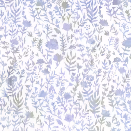 Batiks Floral Grid Lavender Blue