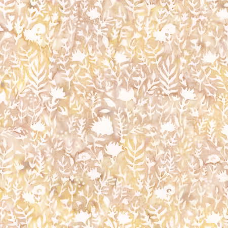 Batiks Floral Grid Parmesan