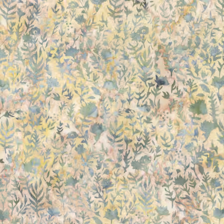 Batiks Floral Grid Caribbean Shale