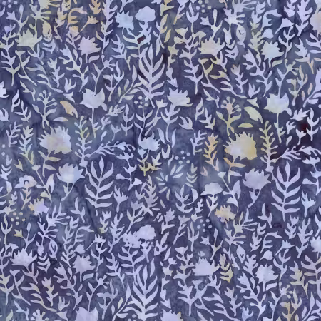 Batiks Floral Grid Denim Bijou