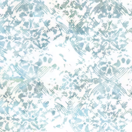 Batiks Floral Grid Winter Mint