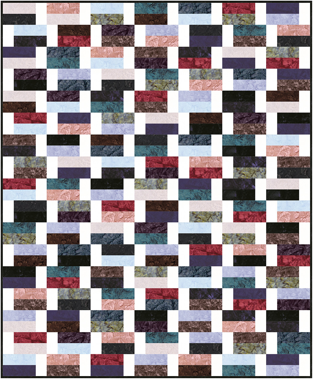 Batiks Quartz Crystals Bookend Handmade Quilt Store Display