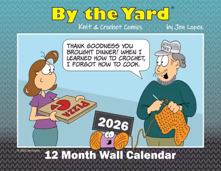 By the Yard® 2026 Knit and Crochet Wall Calendar