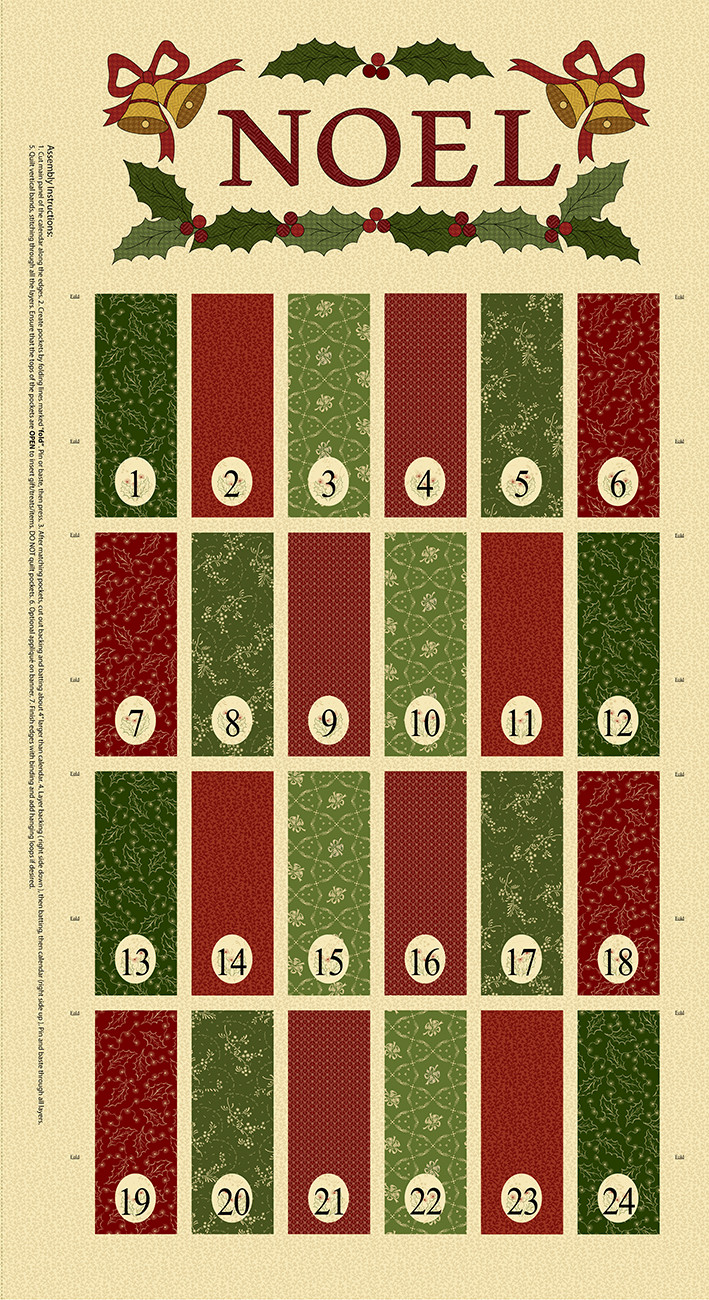 Multi 24 Canvas Advent Calendar Panel