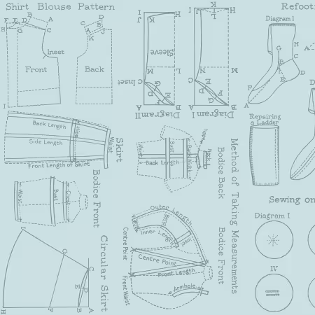 Sew Journal Needlecraft Blue