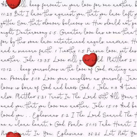 All My Heart Love Letters White Valentines