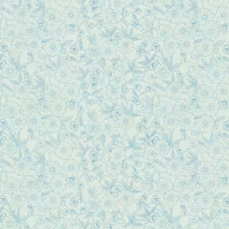 Sewing Seeds III Porcelain Petals Aqua