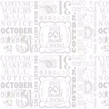 Costume Maker's Act II Ticket Text White