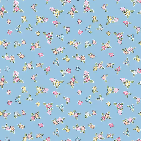 Love Notes Flowers Blue