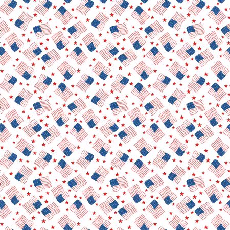 Firecracker Flags White