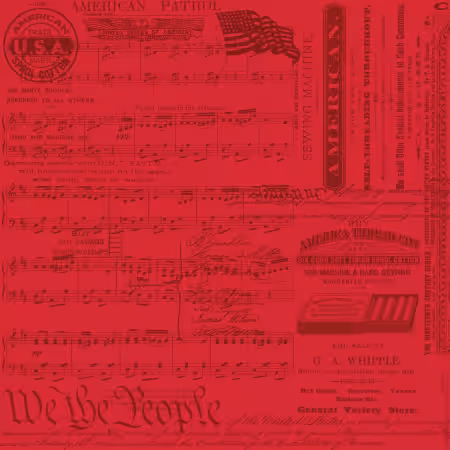Sew America Patriotic Text Red