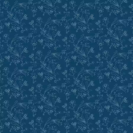 Sew America Flower Vines Blue
