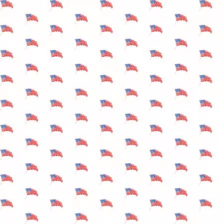 Sew America USA Flags White