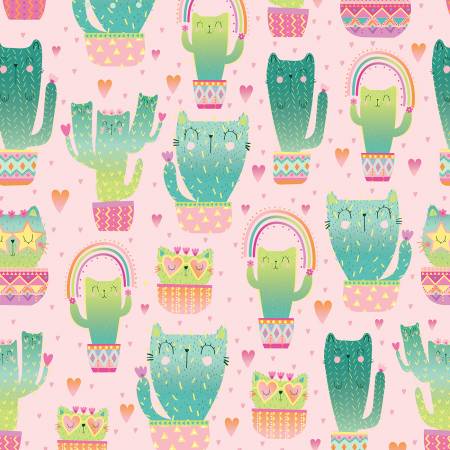 Pink Quirky Cat Cacti